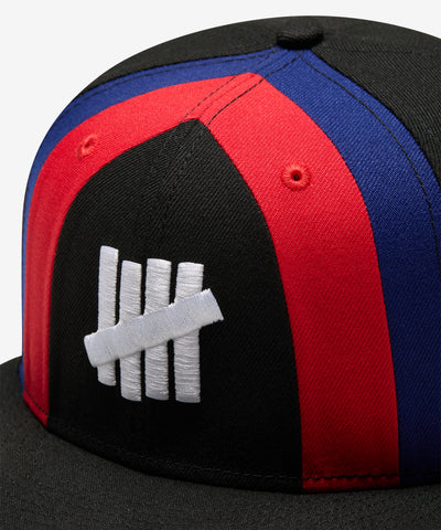 FA26 UNDEFEATED X NE STRIPE SNAPBACK - BLACK