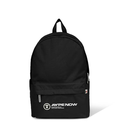 AAPE AAPENOW MOONFACE LOGO BACKPACK (BLACK)