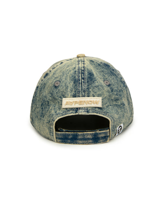 AAPE AAPENOW MOONFACE LOGO PATCH CAP (DENIM)