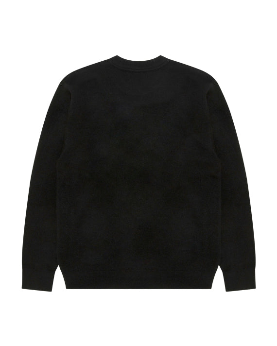 AAPE AAPENOW MOONFACE CREWNECK SWEATER (BLACK)
