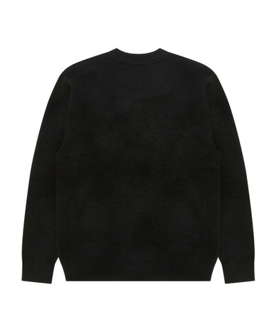 AAPE AAPENOW MOONFACE CREWNECK SWEATER (BLACK)