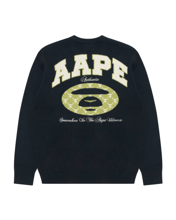 AAPE AAPEUNVS SWEATER - NAVY BLUE