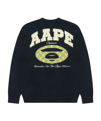AAPE AAPEUNVS SWEATER - NAVY BLUE