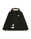 AAPE AAPEUNVS MOONFACE LOGO WINDBREAKER JACKET (BLACK)