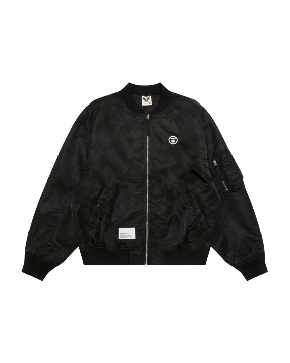 AAPE AAPENOW MOONFACE BOMBER JACKET (BLACK)