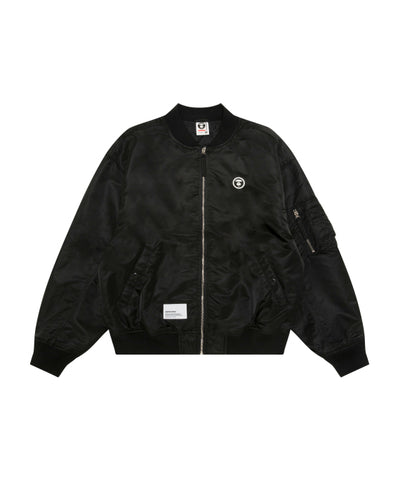 AAPE AAPENOW MOONFACE BOMBER JACKET (BLACK)