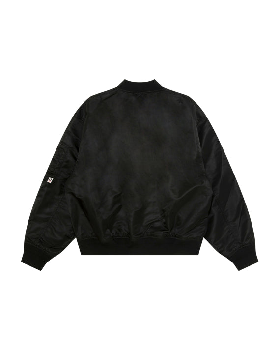 AAPE AAPENOW MOONFACE BOMBER JACKET (BLACK)