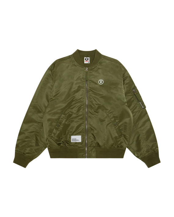 AAPE AAPENOW MOONFACE BOMBER JACKET (ARMY GREEN)