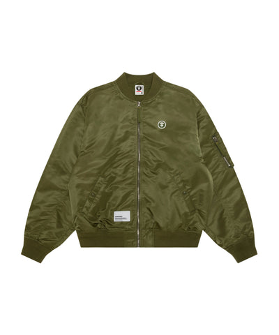 AAPE AAPENOW MOONFACE BOMBER JACKET (ARMY GREEN)