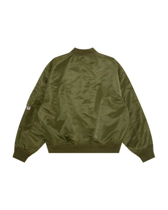 AAPE AAPENOW MOONFACE BOMBER JACKET (ARMY GREEN)