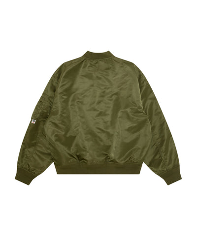 AAPE AAPENOW MOONFACE BOMBER JACKET (ARMY GREEN)