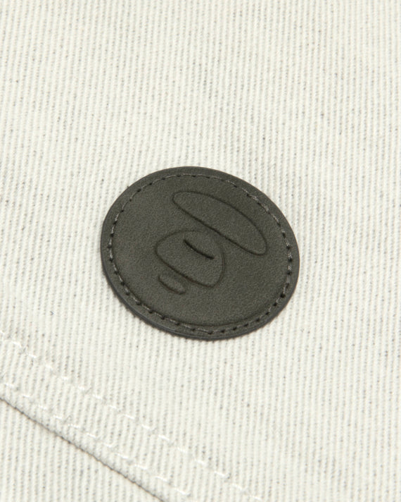 AAPE AAPENOW MOONFACE HOODED DENIM JACKET - WALL WHITE