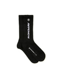 AAPE AAPENOW MOONFACE LOGO CREW SOCKS (BLACK)