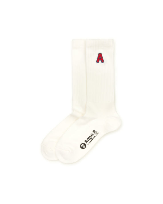AAPE LETTER "A" SOCKS (CREAM)