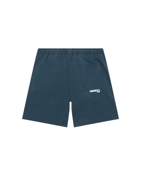 AAPE AAPENOW MOONFACE LOGO SHORTS - NAVY