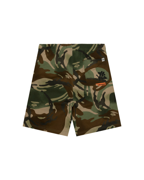 AAPE MOONFACE LOGO CAMO SWEAT SHORTS