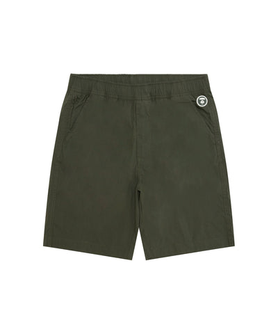 AAPE AAPEUNVS MOONFACE WOVEN SHORTS (CRACKER KHAKI)