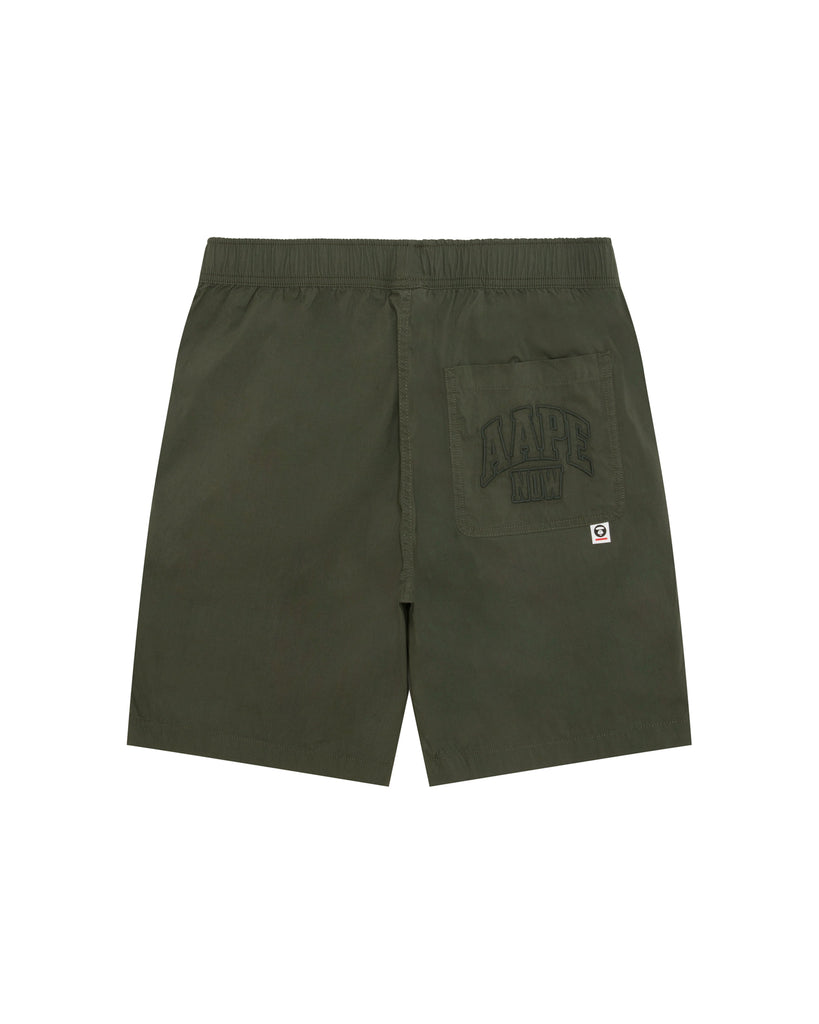AAPE AAPEUNVS MOONFACE WOVEN SHORTS (CRACKER KHAKI)
