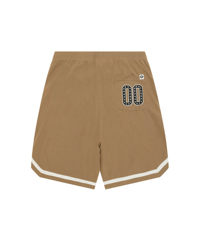 AAPE AAPEUNVS COTTON FOOTBALL SHORT (BEIGE)