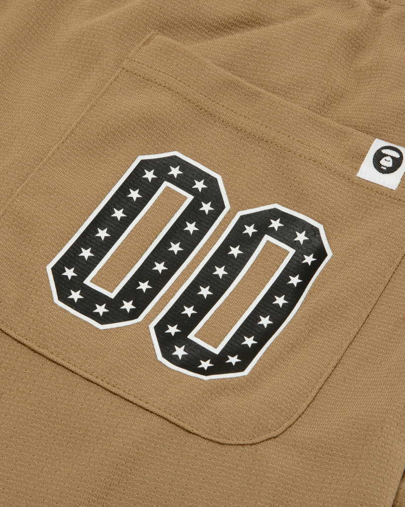AAPE AAPEUNVS COTTON FOOTBALL SHORT (BEIGE)