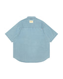 AAPE AAPENOW MOONFACE LOGO SHIRT (DENIM)