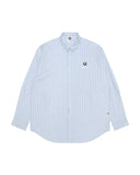 AAPE AAPENOW MOONFACE LOGO STRIPE LONG SLEEVE SHIRT