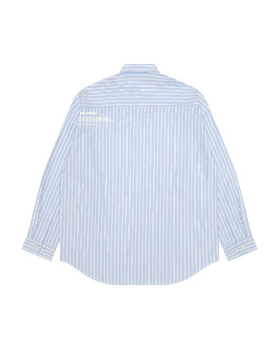 AAPE AAPENOW MOONFACE LOGO STRIPE LONG SLEEVE SHIRT