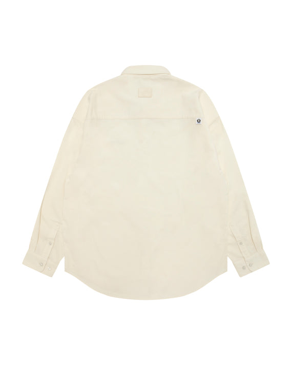 AAPE AAPENOW MOONFACE LONG SLEEVE SHIRT (CREAM)