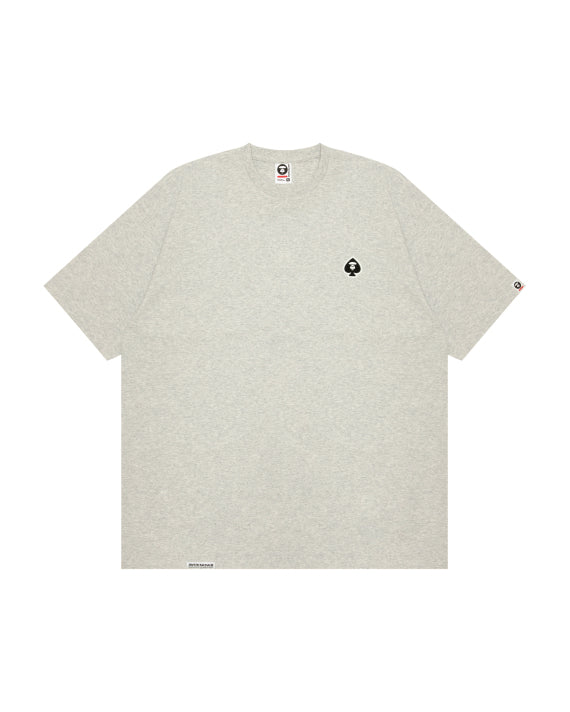 AAPE AAPENOW SPADES MOONFACE LOGO SHORT SLEEVE TEE (Oatmeal)
