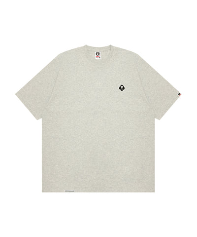 AAPE AAPENOW SPADES MOONFACE LOGO SHORT SLEEVE TEE (Oatmeal)