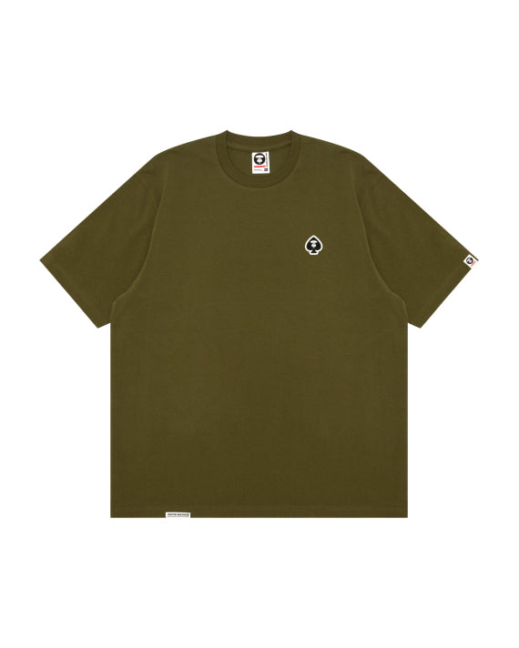 AAPE AAPENOW SPADES MOONFACE LOGO SHORT SLEEVE TEE (DEEP JUNGLE)