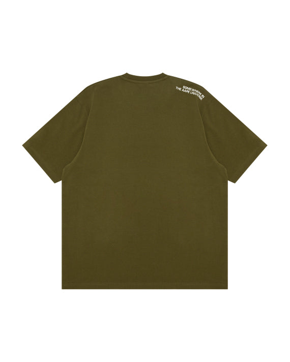 AAPE AAPENOW SPADES MOONFACE LOGO SHORT SLEEVE TEE (DEEP JUNGLE)