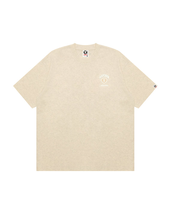 AAPE AAPENOW MOONFACE HEART LOGO SHORT SLEEVE TEE - CRACKER