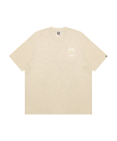 AAPE AAPENOW MOONFACE HEART LOGO SHORT SLEEVE TEE - CRACKER