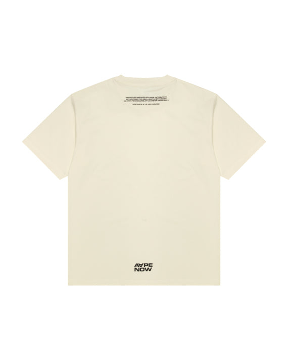 AAPE MOONFACE LOGO TEE (CREAM)