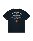 AAPE AAPEUNVS COLLEGE TEE - NAVY BLUE