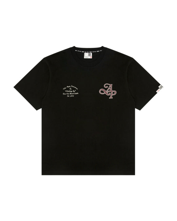 AAPE AAPEUNVS LOGO TEE - BLACK