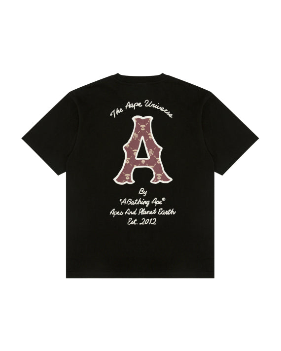 AAPE AAPEUNVS LOGO TEE - BLACK