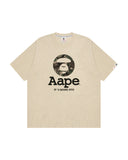 AAPE CAMO MOONFACE LOGO TEE - CRACKER KHAKI