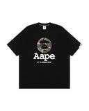 AAPE CAMO MOONFACE LOGO TEE - BLACK