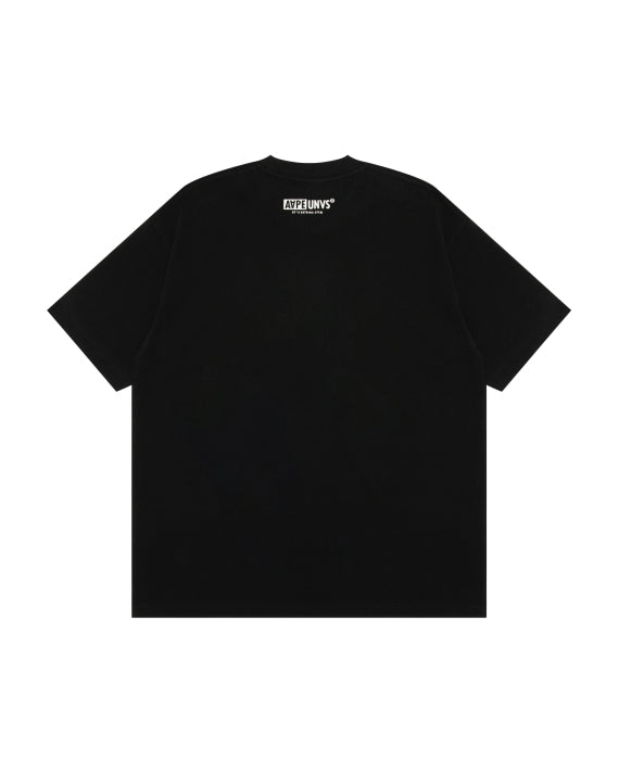AAPE CAMO MOONFACE LOGO TEE - BLACK