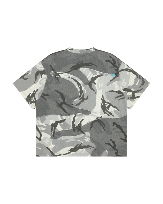 AAPE AAPEUNVS MOONFACE LOGO TEE - DARK GREY