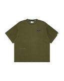 AAPE AAPEUNVS MOONFACE LOGO TEE - ARMY GREEN
