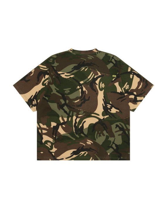 AAPE AAPEUNVS MOONFACE LOGO TEE - ARMY GREEN