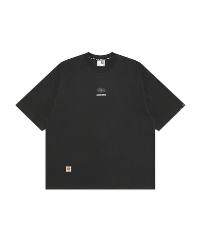 AAPE AAPEUNVS MOONFACE LOGO TEE - DARK GREY
