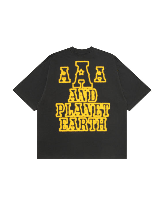 AAPE AAPEUNVS MOONFACE LOGO TEE - DARK GREY