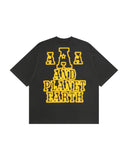 AAPE AAPEUNVS MOONFACE LOGO TEE - DARK GREY