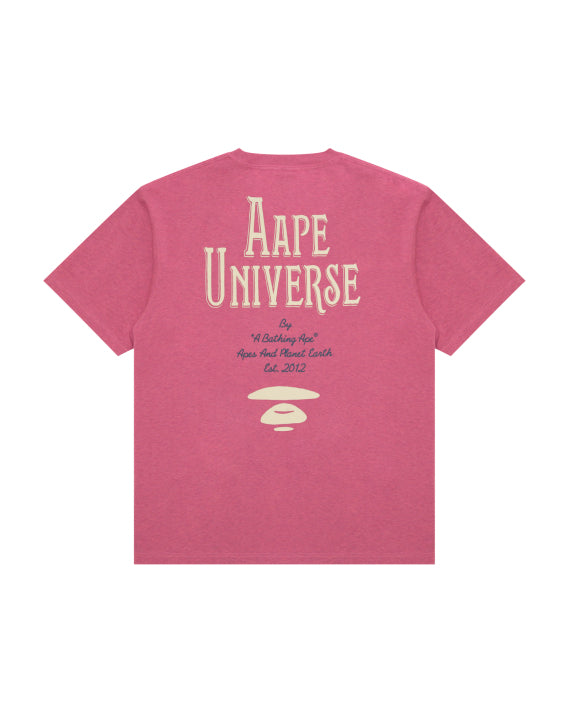 AAPE AAPEUNVS MOONFACE GRAPHIC TEE (CARMINE ROSE)