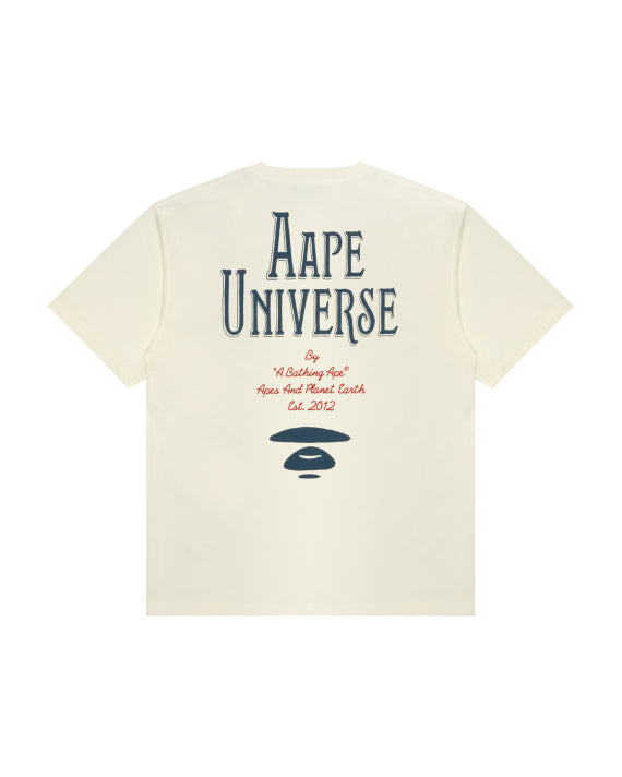 AAPE AAPEUNVS MOONFACE GRAPHIC TEE (CREAM)