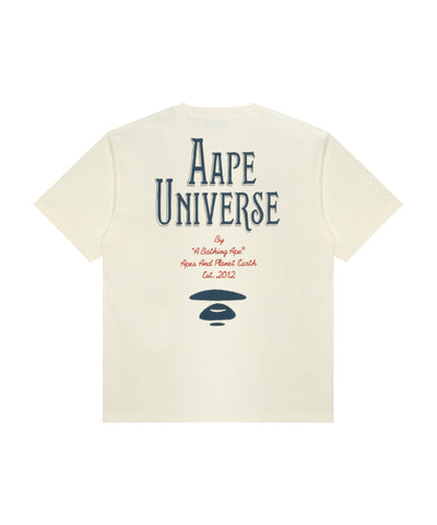 AAPE AAPEUNVS MOONFACE GRAPHIC TEE (CREAM)
